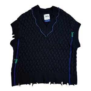 Ader Error x Zara 20FW Heavy Knit 100% Wool Distressed Vest